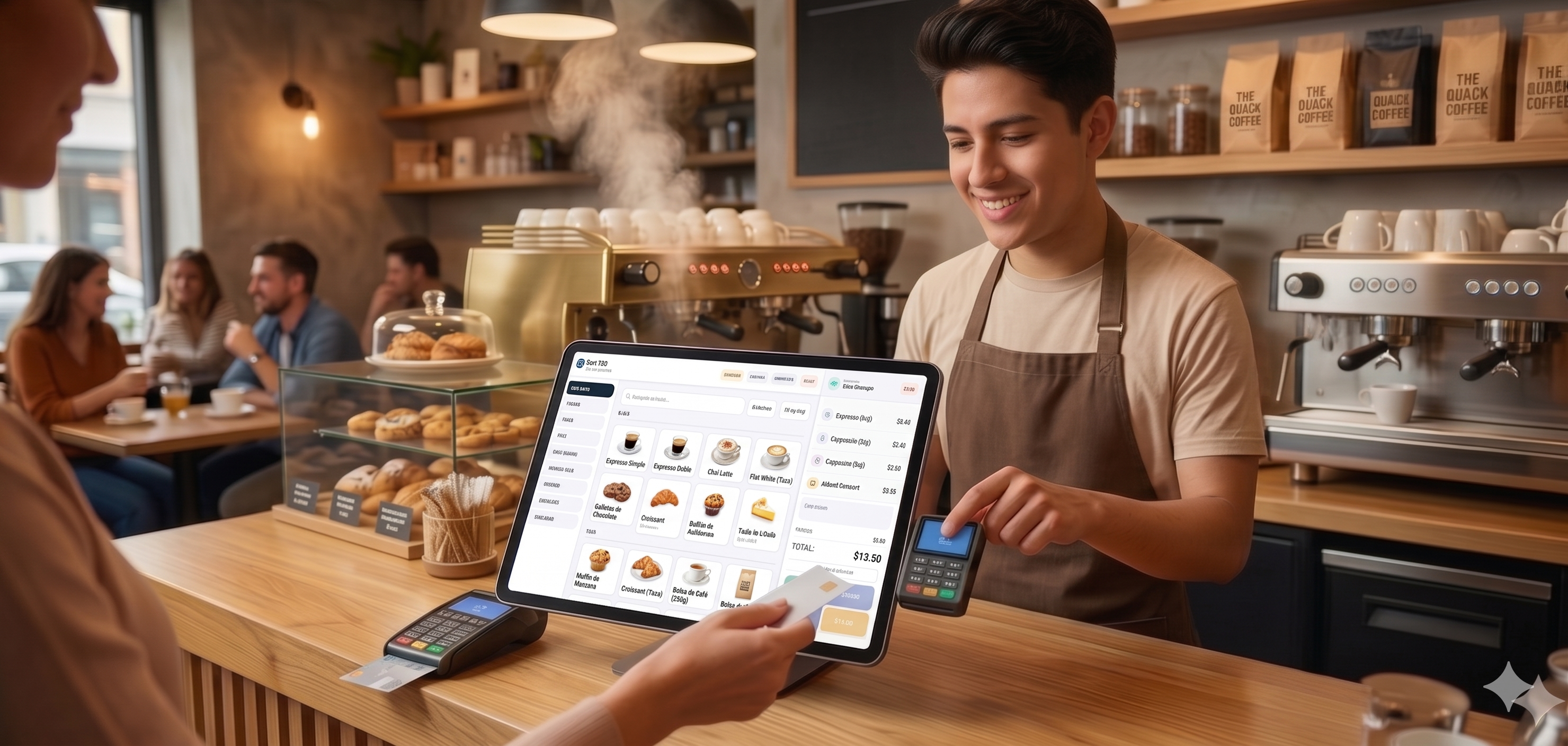 Cafe counter using MyMAClub POS